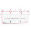 Caja de almacenamiento de brochas cosméticas de acrílico transparente con 3 agujeros para inyección, caja de almacenamiento de escritorio para cosméticos