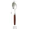 Estilo Japonês Retro Faca e Garfo Madeira Maciça Bife Talheres Faca Doméstica e Garfo Colher 304 Aço Inoxidável Estilo Ocidental Faca Garfo de Frutas Colher de Chá