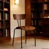 Cadeira de jantar Premium Pat, minimalista nórdico italiano para casa, assento macio, cadeira de lazer, mesa e cadeira de jantar estilo industrial retrô em ferro