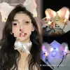 Orejas de Gato Zorro Diadema Luminosa de Siete Colores Pluma Orejas de Conejo Accesorios para el Cabello de Concierto Ambiente de Discoteca Alcohol
