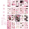 Libro de pegatinas decorativas INS para collage gratis retro inglés sin corte cuenta a mano DIY collage de material decorativo