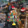 Adesivos de Janela Temáticos de Festa de Natal Desenho Animado Decoração de Atmosfera Festiva Adereços Flocos de Neve Eletrostáticos Adesivos de Parede de Natal