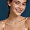 Collar de Moda Estilo Fresco Popular en Little Red Book para Mujer, Plata de Ley S925, Moissanita Deslumbrante, Perla de Agua Dulce Natural, Cadena Elegante para el Cuello
