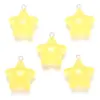 Pingente Estrela de Pentagrama Luminous de Resina Gelo DIY Joia Colar Pulseira Pingente Decorativo W329
