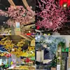 Ramas de flor de cerezo flor de durazno falsa plantas verdes de techo decoración enredaderas de flores de interior pared de celebridad de internet supermercado restaurante habitación cubierta superior fealdad