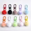Chaveiro de Pingente Criativo Fofo Bola de Pelúcia Acessório DIY com Anel de Conexão Giratório Decoração Versátil para Bolsa