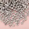 4X7 Cuentas de Letras Inglesas Coloridas Mixtas Cuentas Luminosas Redondas Planas Material para Pulseras Hechas a Mano DIY Accesorios de Cuentas Sueltas