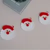 Posavasos y portatarjetas de ganchillo hechos a mano para Navidad, colgantes portatarjetas de jengibre de ganchillo transfronterizos, accesorios de posavasos de cara sonriente de copo de nieve de hilo