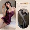 Pijama de ropa interior sexy para mujer, traje sexy transparente con encaje libre, camisón de puro deseo, uniforme, tentación, juego de rol