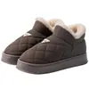 Chinelos de algodão masculinos, inverno, com calcanhar fechado, impermeáveis, adequados para uso externo, novo modelo 2026, uso doméstico, com sola grossa, quentes, sapatos de algodão com forro de pelúcia para homens