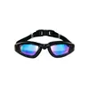 Gafas de natación profesionales de silicona transfronterizas, gafas de natación de competición impermeables con recubrimiento electroplateado antivaho, en stock para adultos de alta definición