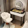Tocador Apartamento Pequeño Madera Maciza Dormitorio Moderno Simple Lujo Ligero Estilo Crema Tocador de Pizarra de Gama Alta Gabinete Mesa