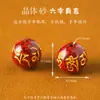 Partículas de Cristal de Cinábrio Areia de Sangue Contas de Areia Vermelha Areia de Cristal Contas Redondas Contas Soltas Acessórios para Joias DIY Produtos Semi-Acabados Atacado