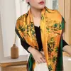 Pañuelo de seda pequeño con estampado de verano y otoño para mujer, pequeño, largo, de alta gama, estilo francés, cuadrado, para atar y atar.