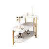 Mesa Auxiliar de Sofá para Sala de Estar Apartamento Pequeño Moderno Simple Removible Mesa de Té Multicapa Mesa de Centro Creativa con Almacenamiento