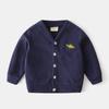 Top de Chico Joker Ropa Infantil Coreana al por Mayor Cárdigan Bordado para Bebé Top para Niña Otoño Venta al por Mayor de Fábrica