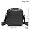 Bolso Pequeño Cuadrado para Hombre de Piel de Vaca de Primera Capa Moda de Comercio Exterior Bolso de Hombro Sencillo Cuero Genuino Bolso Cruzado Casual de Gama Alta Venta al por Mayor