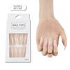 Venta Directa de Fábrica Elegantes Uñas Portátiles Color Nude Puro Deseo Hielo Transparente Trapezoidales Largas Uñas Postizas 24 Piezas Producto Terminado Textura al por Mayor