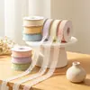 Cinta de encaje hueco con borde floral de 3 cm, 25 yardas, material para empaque de regalos y ramos, estilo coreano, accesorios DIY, cinta para hornear pasteles