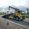 Grúa Plana Grande Foton Aoling Hornet con Estructura de Plataforma Reforzada para Rescate en Carretera y Transporte de Vehículos Accidentados