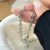 Pulsera de plata pura S925 estilo coreano, círculo simple de astillas de hielo, pulsera de hilo para mujer, minimalista, Ins, lujo ligero