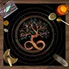 Toalha de Mesa para Cartas de Tarot, Árvore da Vida, Fases da Lua, Jogo de Cartas de Tarot, Toalha de Mesa Decorativa para Embaralhar Cartas, Toalha de Mesa Decorativa para Jogo de Tabuleiro Mistério de Assassinato