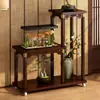 Suporte de Flores Decorativo Prateleira de Flores Varanda de Chão Móvel Bambu Interior Multi-Camadas Suporte de Chão Atacado