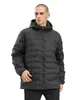 Jaqueta Unisex Leve com Capuz para Outono e Inverno 90% Penugem de Pato Branca Quente e à Prova de Vento Roupa Pronta para Venda com Logo Impresso