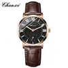 Relojes de Pareja, Elegantes Relojes de Cuarzo para Mujer, Esfera Redonda Correas de Cuero, Relojes para Hombre, Venta al por Mayor Transfronteriza