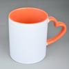 Taza de sublimación de calor transferencia de calor color interior color de asa taza de corazón consumibles de transferencia de calor outlet de fábrica de tazas