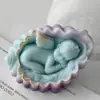 Jiahui Mei Ángel Bebé Vela Aromática Molde DIY Cáscara de Huevo Bebé Vela Aromática Molde de Silicona
