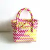 Bolsa de Palha Nova de Fábrica Cor Combinando Bolsa de Mão Bolsa de Palha Plástica Bolsa Pequena Mão Presente Decoração de Foto Bolsa de Mão Bolsa Feminina