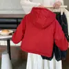 Estilo de Invierno Muye Superar Huzhou Zhili Ropa Infantil Niños Niñas Estilo Coreano Chaqueta con Capucha Ropa de Algodón Gruesa Cálida Infantil
