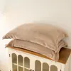 Funda de almohada de color liso Funda de almohada para dormitorio 48X74cm Uso doméstico Estilo Ins para Airbnb Pieza única 200g Terciopelo de leche Paquete de par