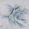 Bolsa de Gasa Perlada Satín Nieve Accesorios para el Cabello Hechos a Mano DIY Decoración de Flor de Lazo Grande Plisado Ramo de Flores Cinta de Satín Cinta de Satín