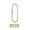 Cadena de etiquetas de fábrica, venta al por mayor, llavero de joyería DIY, cadena de cuentas de plata de 2,4 MM, cadena de cuentas de hierro, collar, tira