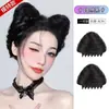 Peluca de Orejas de Gato Moño Doble Pinza para el Cabello de Halloween Recogido Esponjoso Accesorio para el Cabello Chica Peculiar Peluca Perezosa Goma para el Cabello
