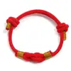 Pulsera de Pareja Sauvignon Blanc Cuerda Roja Joyería para Estudiantes Token Masculino y Femenino Nudo de Diamante Conmemorativo Pulsera Tejida a Mano Ruyi