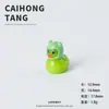Resina Desenho Animado Urso Sólido Chapéu Pato DIY Ornamento Chaveiro Pingente Resina 3D Pequeno Acessório
