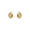 Tres círculos nuevos aretes de pin de plata 925 de metal simple que combinan con todo temperamento europeo y americano aretes de círculo ins nuevos aretes mujeres