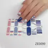 ZE Película de esmalte en gel impermeable estilo europeo y americano sin curado completo en gel, pegatina completa, contraste floreciente, primavera y verano, pegatina para uñas, papel de pegatina para uñas
