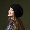 Jiayi otoño e invierno Nuevo sombrero de punto con pelo de conejo para mujer, moderno estilo occidental, gorro de punto cerrado, protección para las orejas, lana cálida