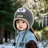 Chapéus Infantis, Gorros de Lã Tricotados de Inverno com Proteção para Orelhas, Gorros Pulôver Grossos e Quentes Estilo Coreano, Para Meninos e Meninas, Chapéus para Bebês para Sair, Gorros de Lã
