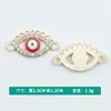 Al por mayor Versión Coreana Colgante Doble Patrón Ojo de Diablo Diamante con Goteo de Aceite Aleación Collar Pulsera Colgante Joyería Accesorios DIY