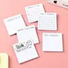 Livro de Adesivos Reutilizáveis Transparente Marcadores de Página Desenhos Animados Personalizados Adesivos Adesivos Grudentos Rasgáveis Notas Memo Mensagem Adesivos