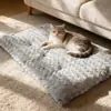 Tapete para pet feito de tecido de pelúcia, extra grande e espesso, disponível em vários tamanhos, adequado para camas de cachorro e gato, colchão universal para pet