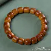 Pulsera Taihang Yabai Envejecido para Hombres y Mujeres Pulsera Negra Aceite Alto Aceite Material Viejo Cuenta de Buda Madera Wen Jugar Joyería de Pareja