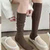 Calcetines largos estilo ballet para mujer, hasta la pantorrilla, apilados, estilo Miu, blancos, para primavera y otoño, combinados con zapatos Birkenstock, calcetines de cintura alta para otoño