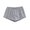 Shorts feminino estilo BM 2026 novo modelo, popular este ano, xadrez vermelho de verão retrô americano versátil hot pants de garota sexy