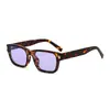Gafas de Sol Cuadradas con Patrón Azul Nuevo 2026 para Hombres y Mujeres, Gafas de Sol de Moda con Protección Solar y Anti-UV con un Toque de Lujo 3983